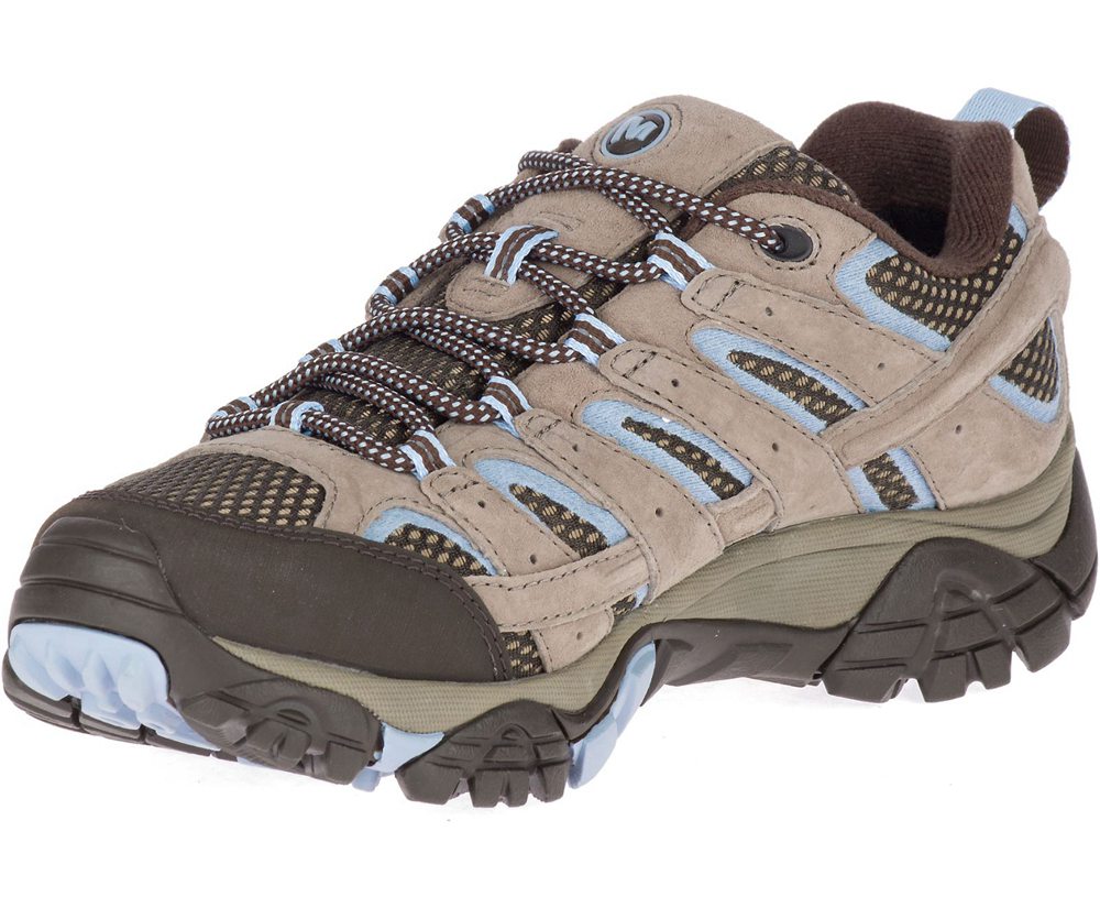 Merrell Hiking Shoes Grey - Moab 2 Waterproof - Womens 23QRICHJD